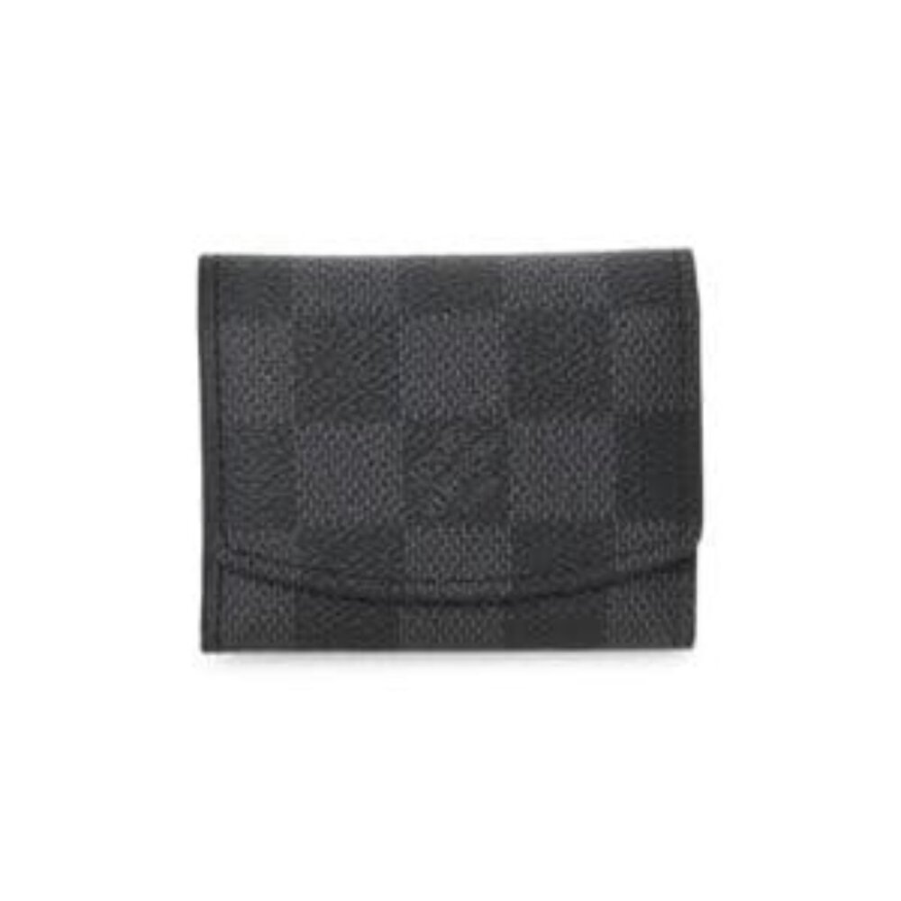 Louis Vuitton Damier Graphite Cufflinks Earrings Case Travel Pouch